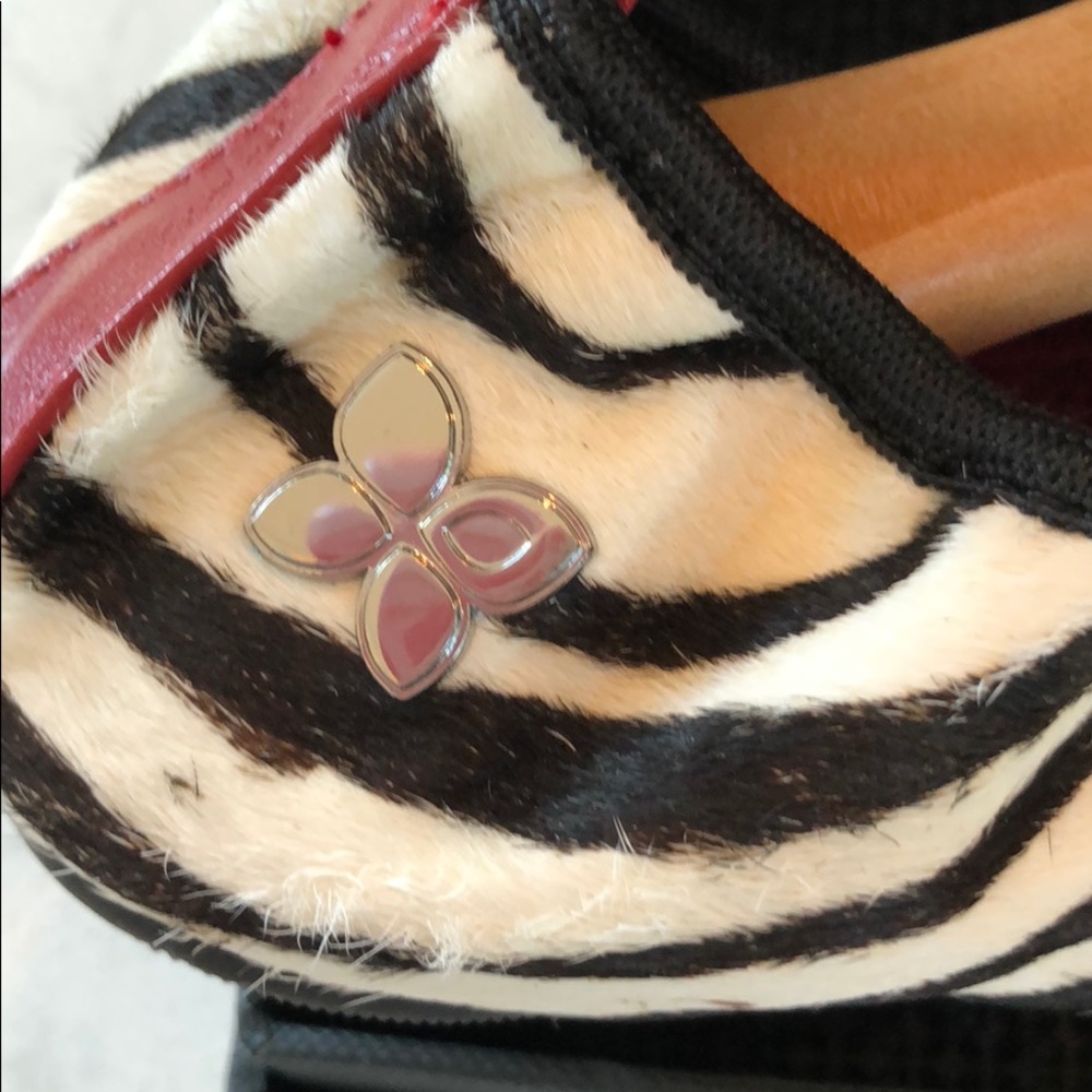 Butterfly Twists Zebra Print Foldable Ballet Flat - Picture 8 of 11